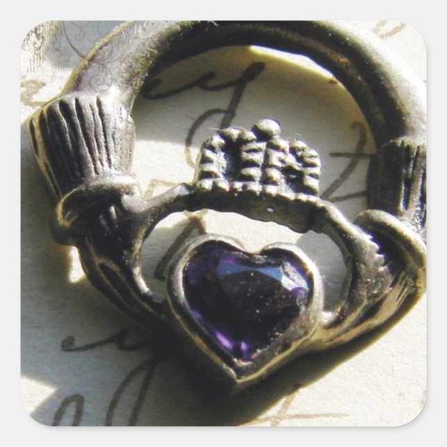 Claddagh Square Sticker (Front)