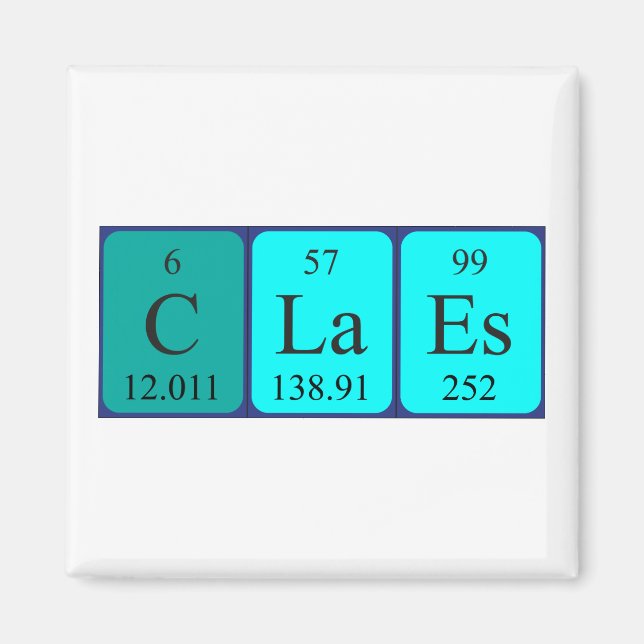 Claes periodic table name magnet (Front)