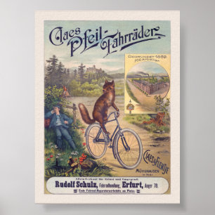 Claes Pfeil-Fahräder Poster vintage 1905