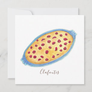 Clafoutis watercolor card