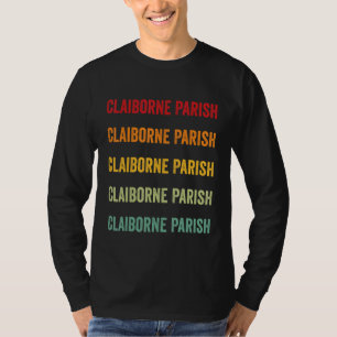 Claiborne Parish County Louisiana Rainbow Text Des T-Shirt