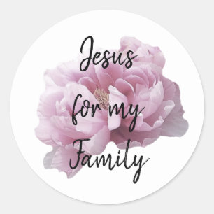 Claim Jesus Over Family Round Sticker