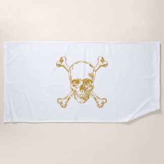 Claim Yer Sand, Fly Yer Flag! Beach Towel