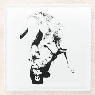 Claimed the Prize – Lab Sketch Glass Coaster