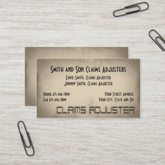 Claims Adjuster Business Card