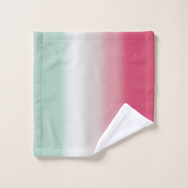 Clair bleu vert gris gris gris marron rouge (Gant de toilette)