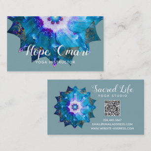 Clair de Lune Peace Mandala Business Card