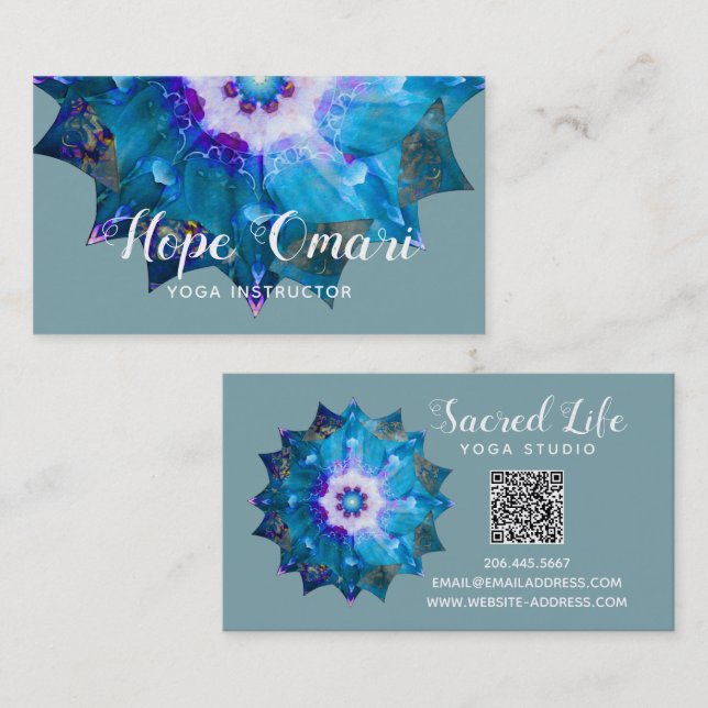 Clair de Lune | Peace Mandala Business Card (Front/Back)