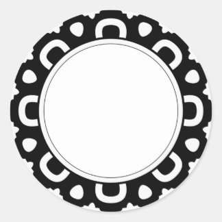 Clair élégant simple mandala étiquette autocollant