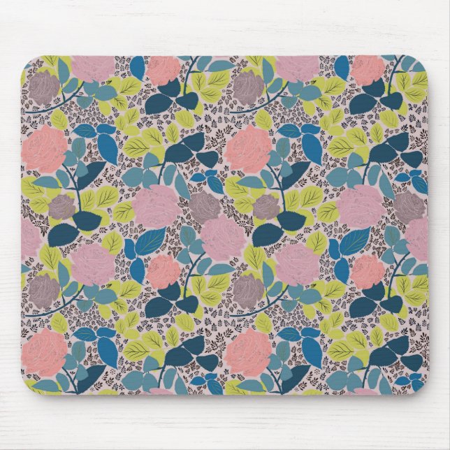 Clair et Jouer Rose Imprimer le tapis de souris (Devant)