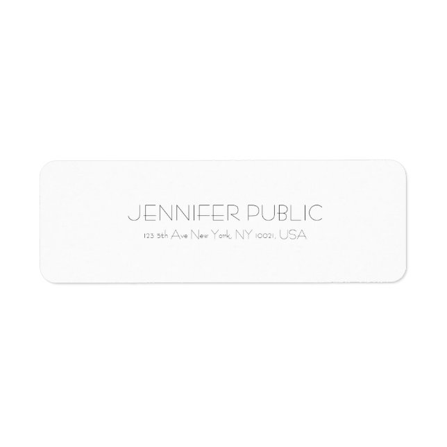 Clair moderne minimaliste blanc professionnel (Devant)