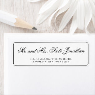 Clair Noir Élégante Calligraphie Simple