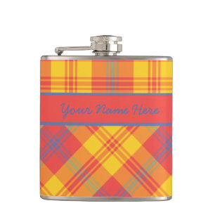 Clair rouge jaune jaune et bleu Plaid Flacon de ha