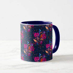 Claire Harvest Watercolor Floral Custom Colour  Mug