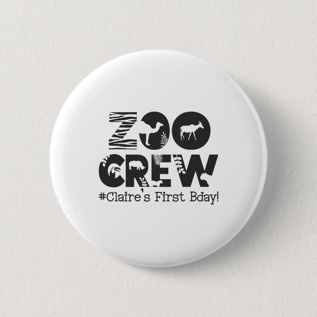 Claire's First Birthday  2 Inch Round Button (Front)