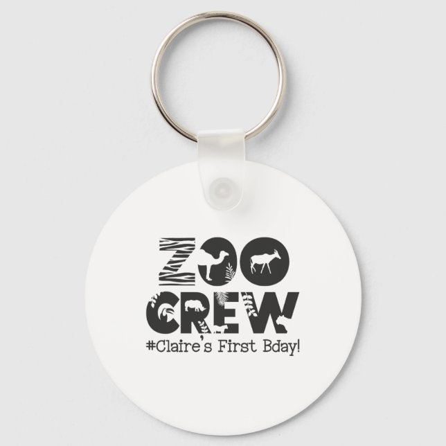 Claire's First Birthday  Keychain (Front)