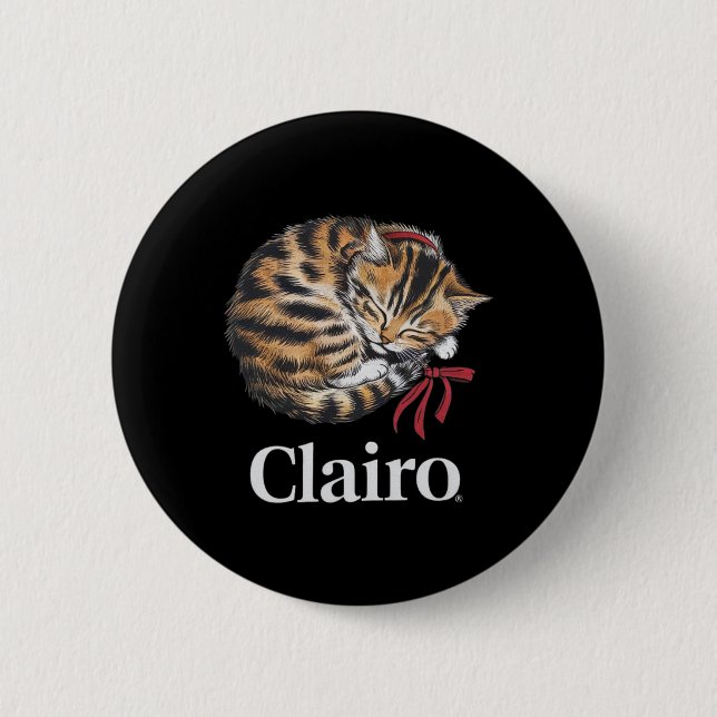 Clairo Says A Cat  2 Inch Round Button (Front)