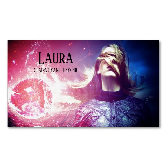 Clairvoyant Psychic 3 Business Card Magnet (Front)