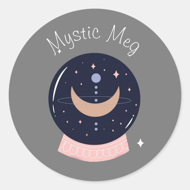 Clairvoyant psychic new age business branding classic round sticker (Front)