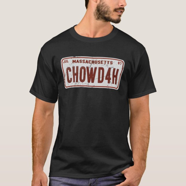 Clam Chowder Boston Accent CHOWDAH T-Shirt (Front)