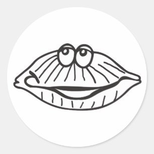 clam classic round sticker