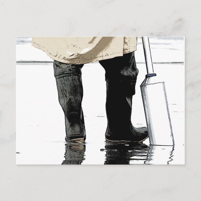 Clam Digging Postcard (Front)