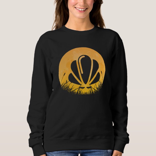 Clam Easy Halloween Outfit Shellfish Shell Moon Co Sweatshirt (Front)