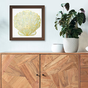 Clam Seashell Foil Prints