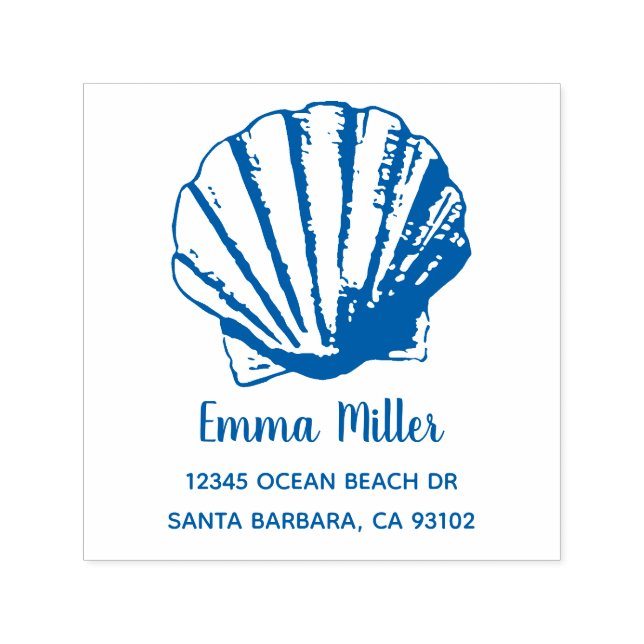 Clam Shell Custom Name Return Address Self-inking Stamp (Design)