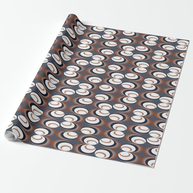 Clam Shell Waves IV Wrapping Paper (Unrolled)