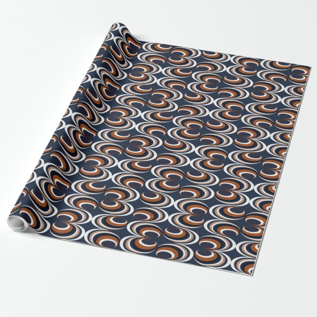 Clam Shell Waves V Wrapping Paper (Unrolled)