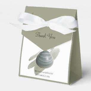 Clam Watercolor Stroke Wedding Favor Box