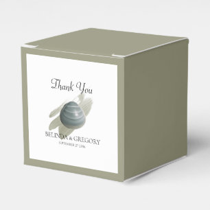Clam Watercolor Stroke Wedding  Favor Box