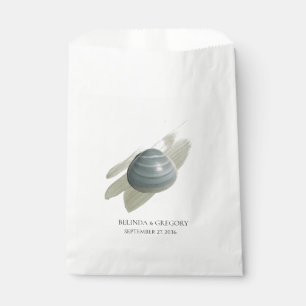 Clam Watercolor Stroke Wedding Favour Bag
