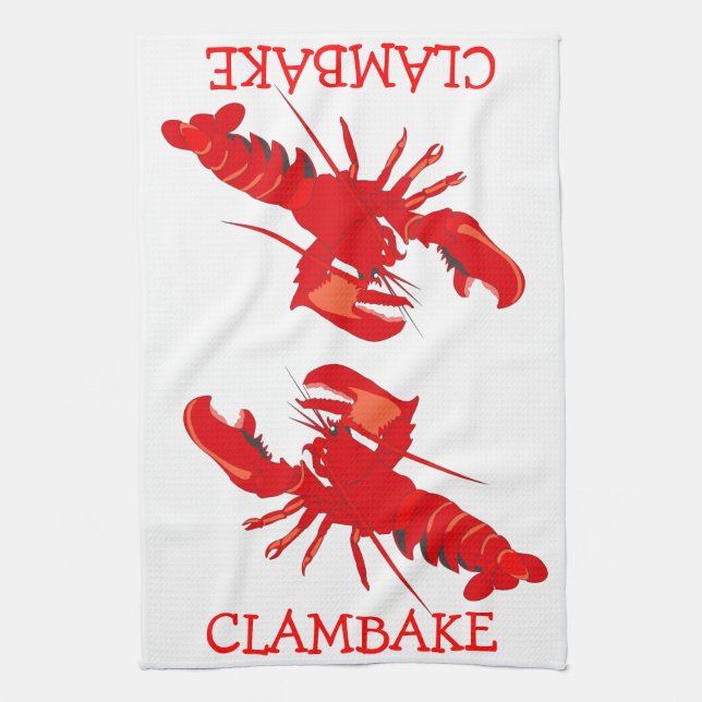 Clambake Kitchen Towel (Vertical)