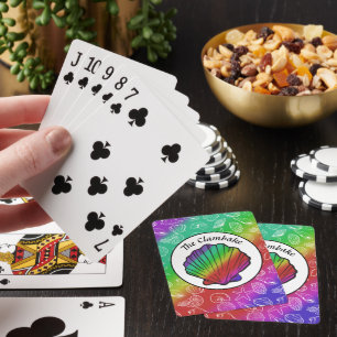 Clambake Rainbow Clam Shellfish Pattern Playing Cards