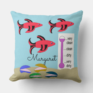 Clams and Fish Throw Pillow