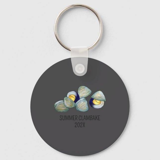 Clams Clambake Rhode Island New England Seafood  Keychain (Front)