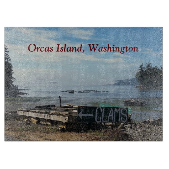 Clams on Orcas Island Cutting Board (Front)