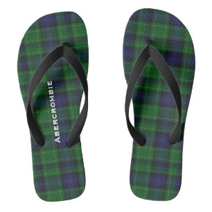 Clan Abercrombie Plaid Personalized Flip Flops
