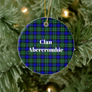 Clan Abercrombie Tartan Ceramic Ornament