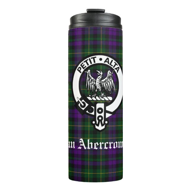Clan Abercrombie Tartan & Crest  Thermal Tumbler (Front)