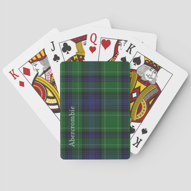 Clan Abercrombie Tartan Plaid Playing Cards (Back)