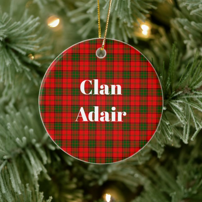 Clan Adair Tartan Ceramic Ornament (Tree)