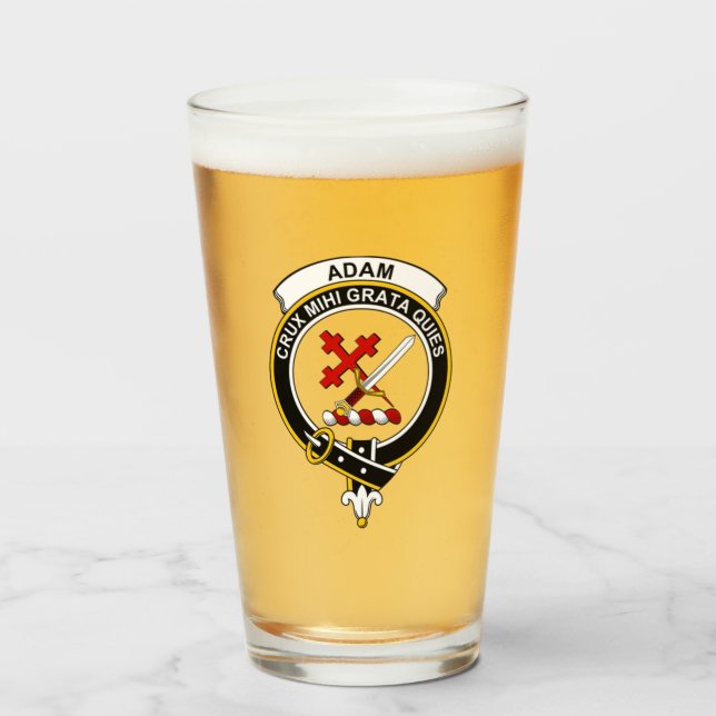 Clan Adam Beer Glass (Front Filled)