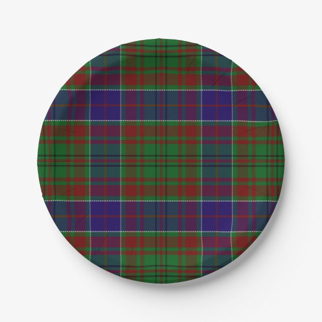 Clan Adams Tartan Paper Plate (Front)