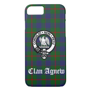 Clan Agnew Crest Badge and Tartan Case-Mate iPhone Case