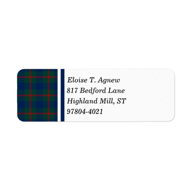 Clan Agnew Tartan  (Front)