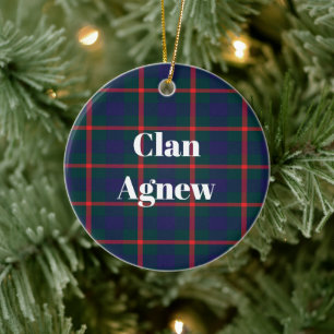Clan Agnew Tartan Ceramic Ornament