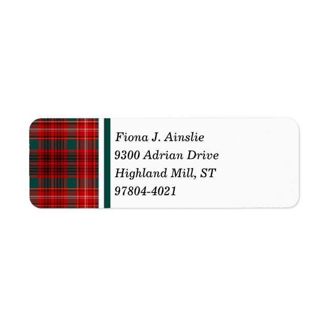 Clan Ainslie Tartan (Devant)